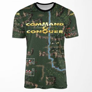 Command And Conquer 1 Tiberian Dawn Retro Dos Game Fan Print All-over-print T-shirt