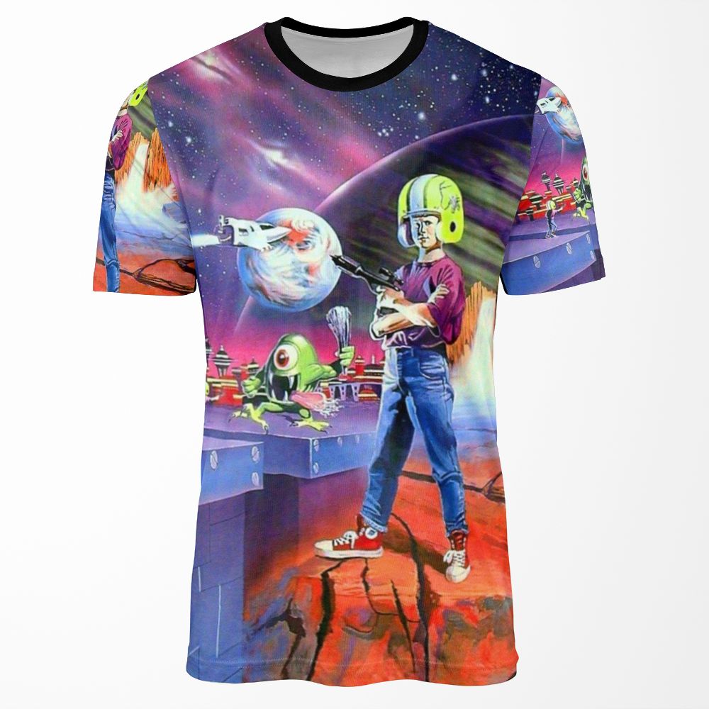 Commander Keen Retro Dos Game Fan Print All-over-print T-shirt