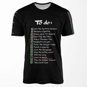 Commander Shepards To Do List All-over-print T-shirt