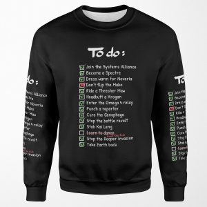 Commander Shepards To Do List All-over-print Unisex Sweatshirt