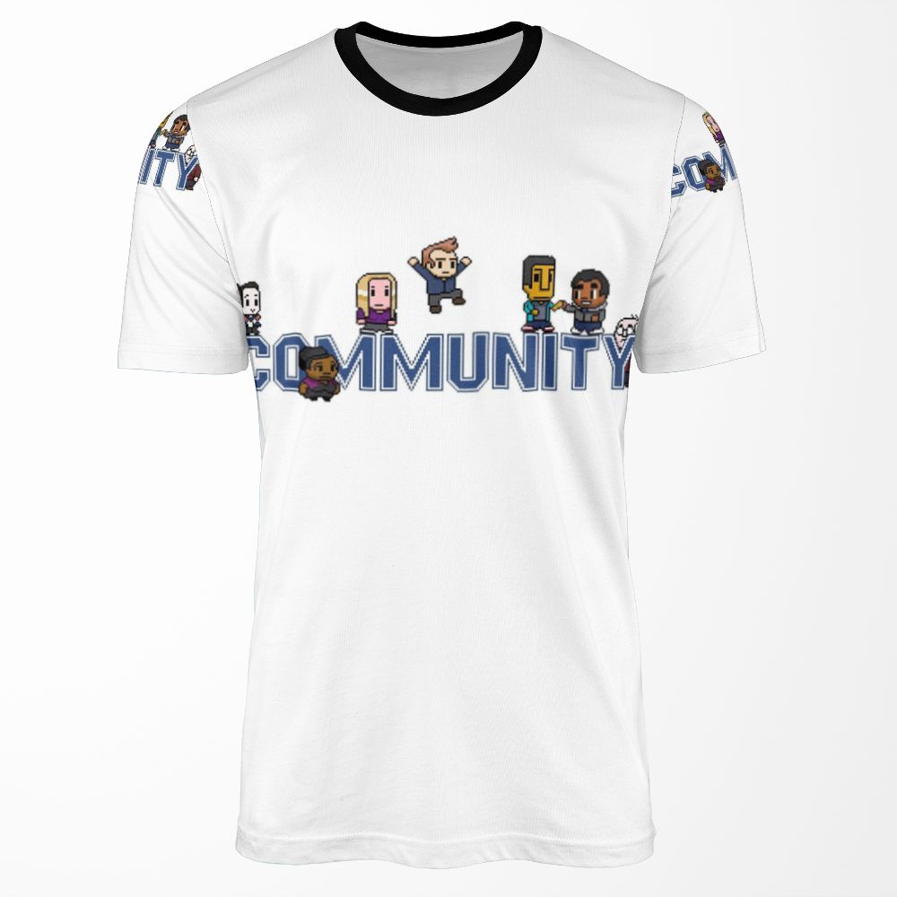 Community Logo With Characters All-over-print T-shirt
