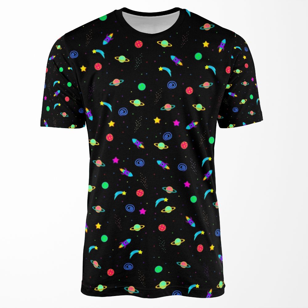 Cosmic 80 S Blacklight Carpet All-over-print T-shirt