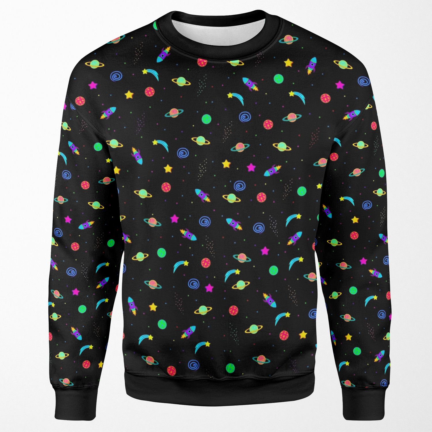 Cosmic 80 S Blacklight Carpet All-over-print Unisex Sweatshirt