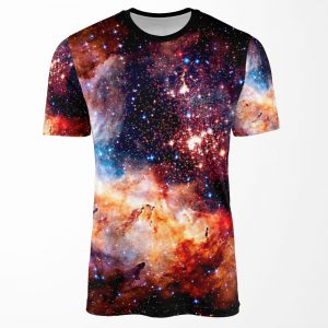 Cosmic Connection Galaxy Space Nebula Stars Planet Universe All-over-print T-shirt