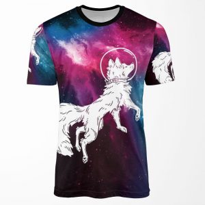 Cosmic Galaxy Space Fox All-over-print T-shirt