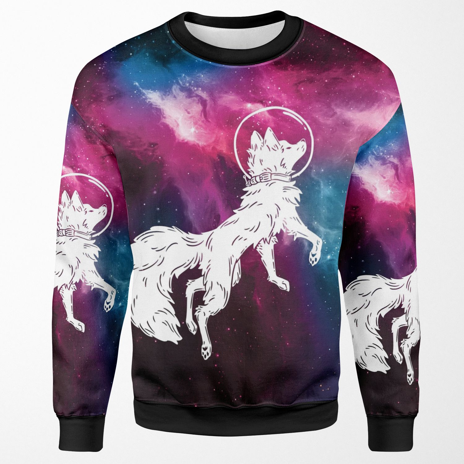 Cosmic Galaxy Space Fox All-over-print Unisex Sweatshirt