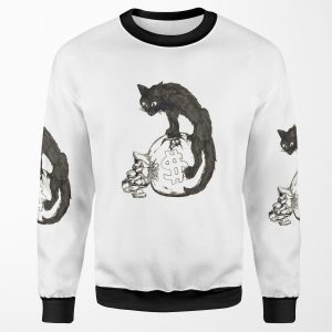 Cover Of Industrial Workers Of The World S 1913 Sabotage Pamphlet Featuring Sabo Tabby The Anarchist Black Cat All-over-print Unisex Sweatshirt