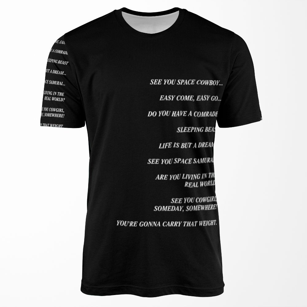 Cowboy Bebop Closing Titles All-over-print T-shirt
