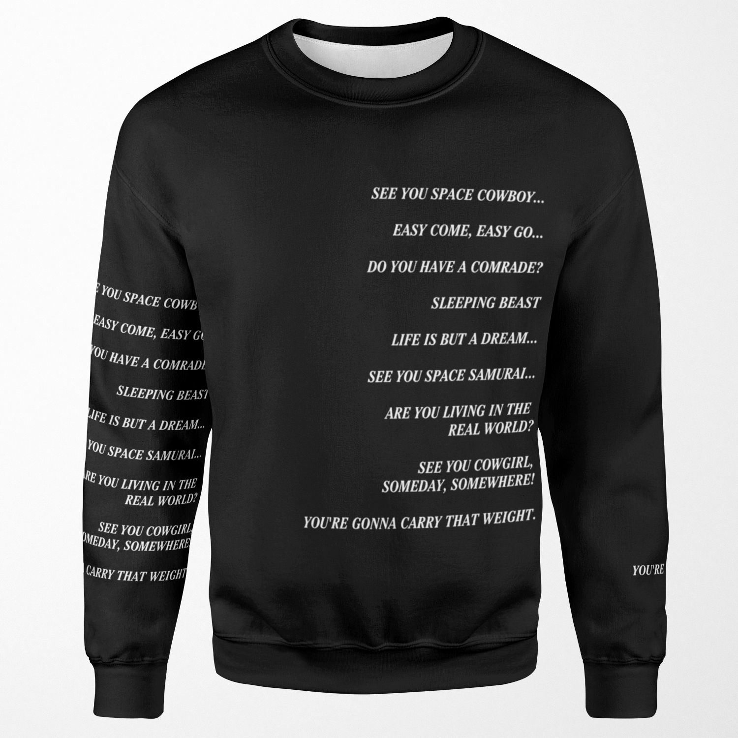 Cowboy Bebop Closing Titles All-over-print Unisex Sweatshirt
