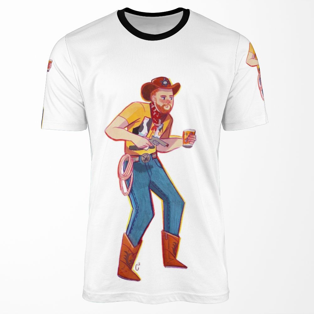 Cowdoy Aunty Donna All-over-print T-shirt