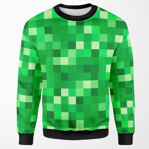 Creeper Pattern Minecraft Style All-over-print Unisex Sweatshirt