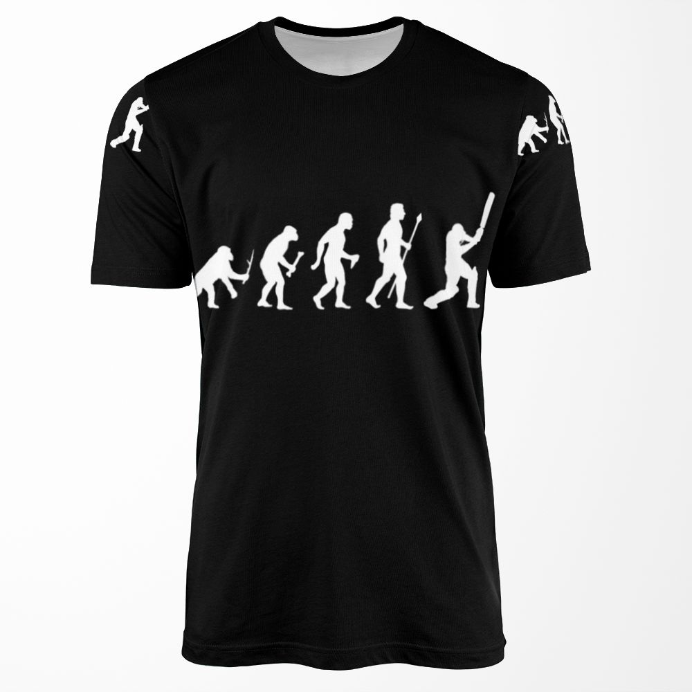 Cricket Evolution Of Man All-over-print T-shirt