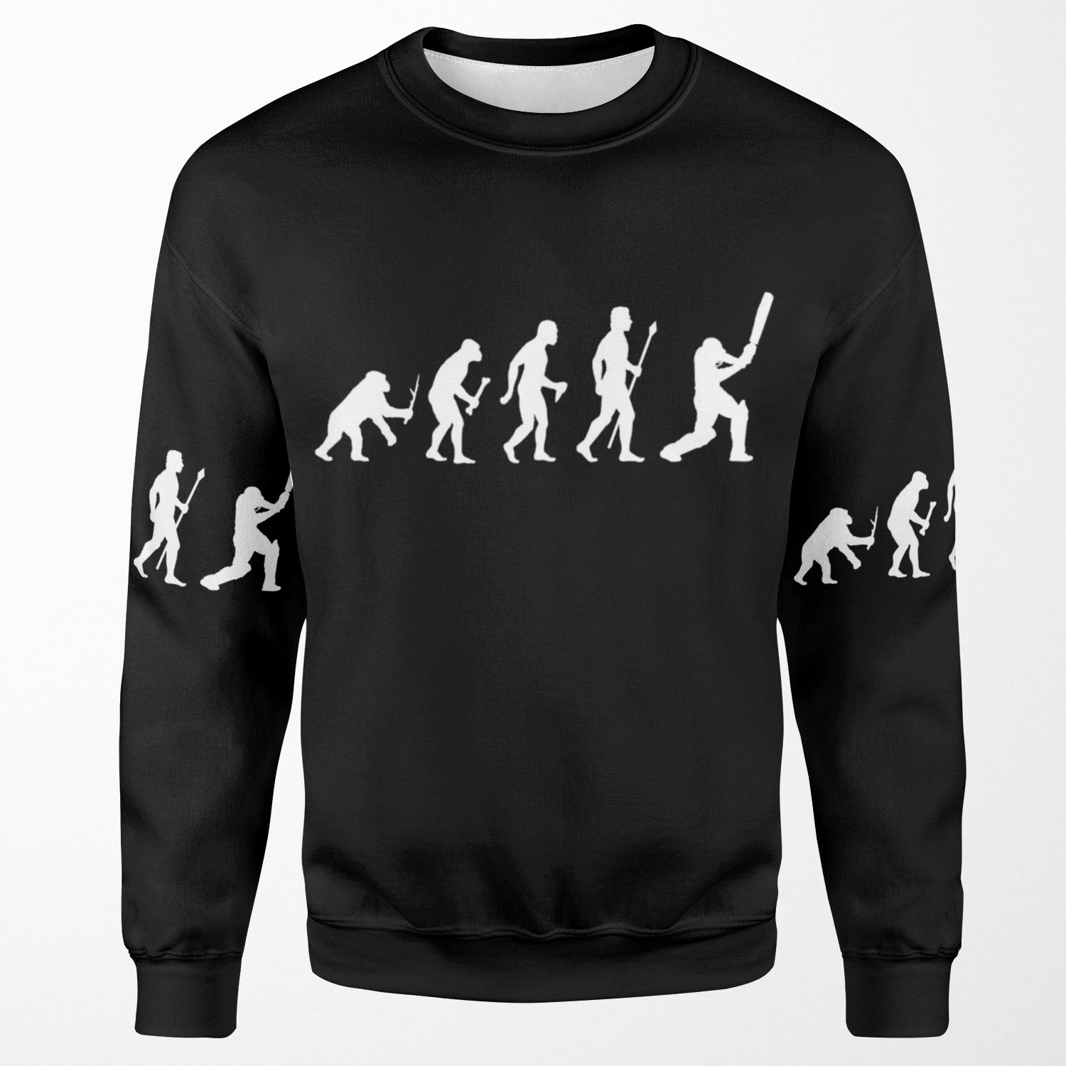 Cricket Evolution Of Man All-over-print Unisex Sweatshirt