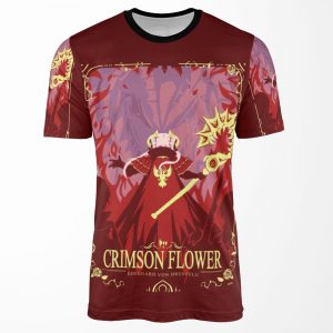 Crimson Flower All-over-print T-shirt