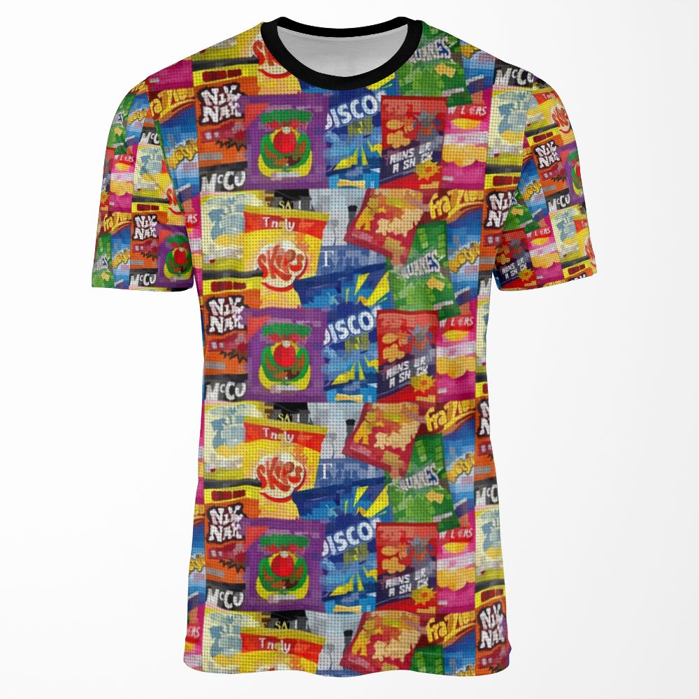 Crisp Packet Montage All-over-print T-shirt