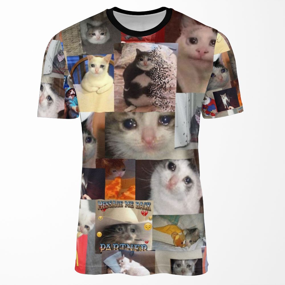 Crying Cat All-over-print T-shirt