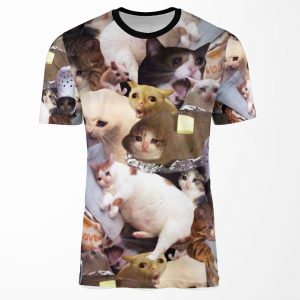 Crying Cat Memes All-over-print T-shirt
