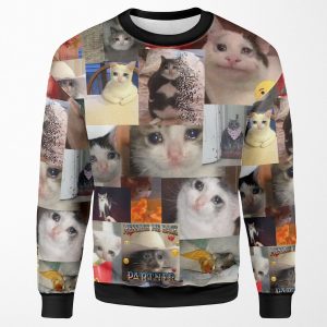 Crying Cat All-over-print Unisex Sweatshirt