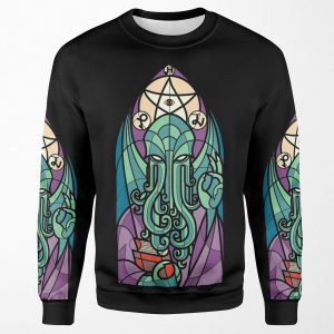 Cthulhu Church Stained Glass Cosmic Horror All-over-print Unisex Sweatshirt