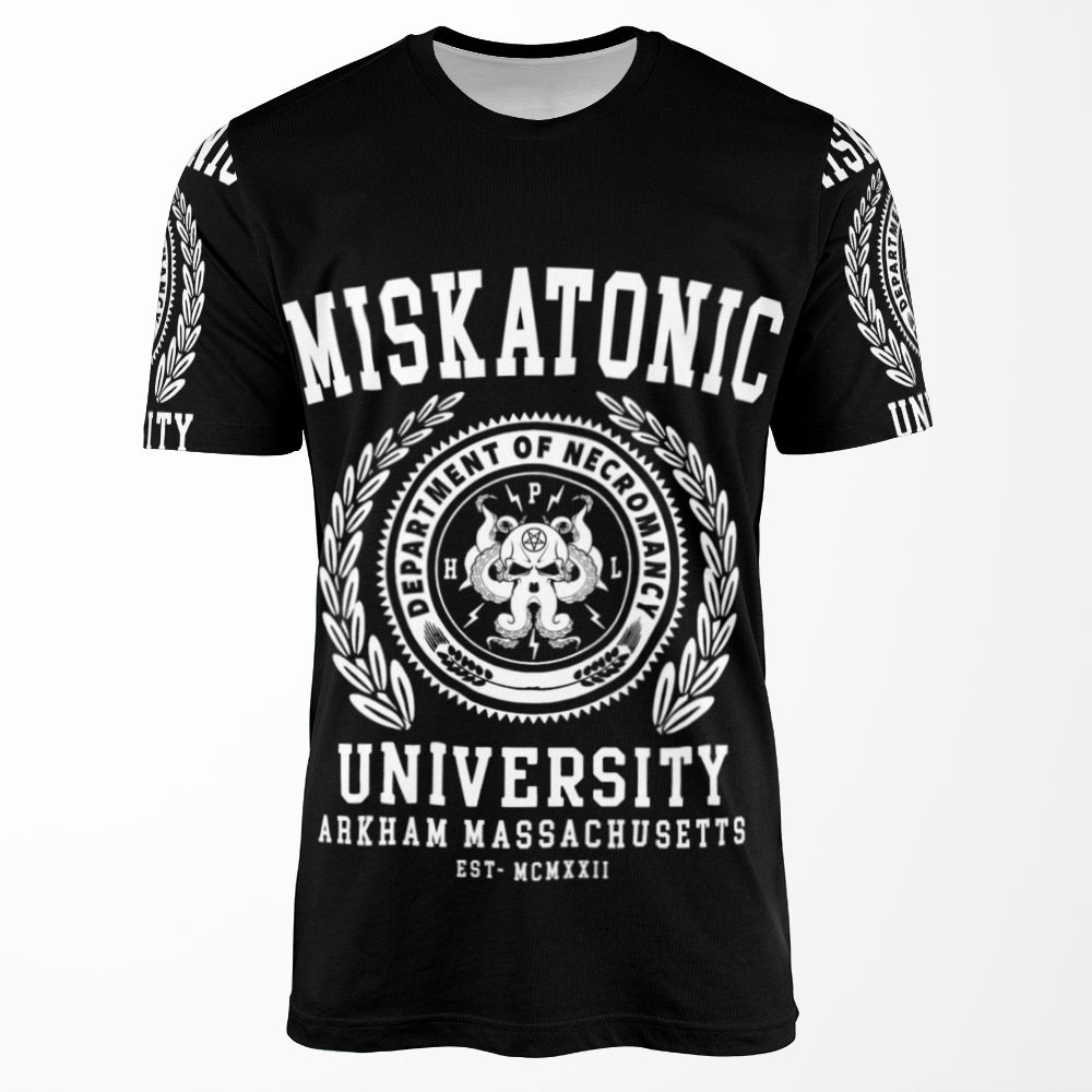 Cthulu And Lovecraft Miskatonic University All-over-print T-shirt