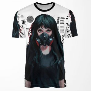 Cyberpunk Gamer Girl Design Patterns All-over-print T-shirt
