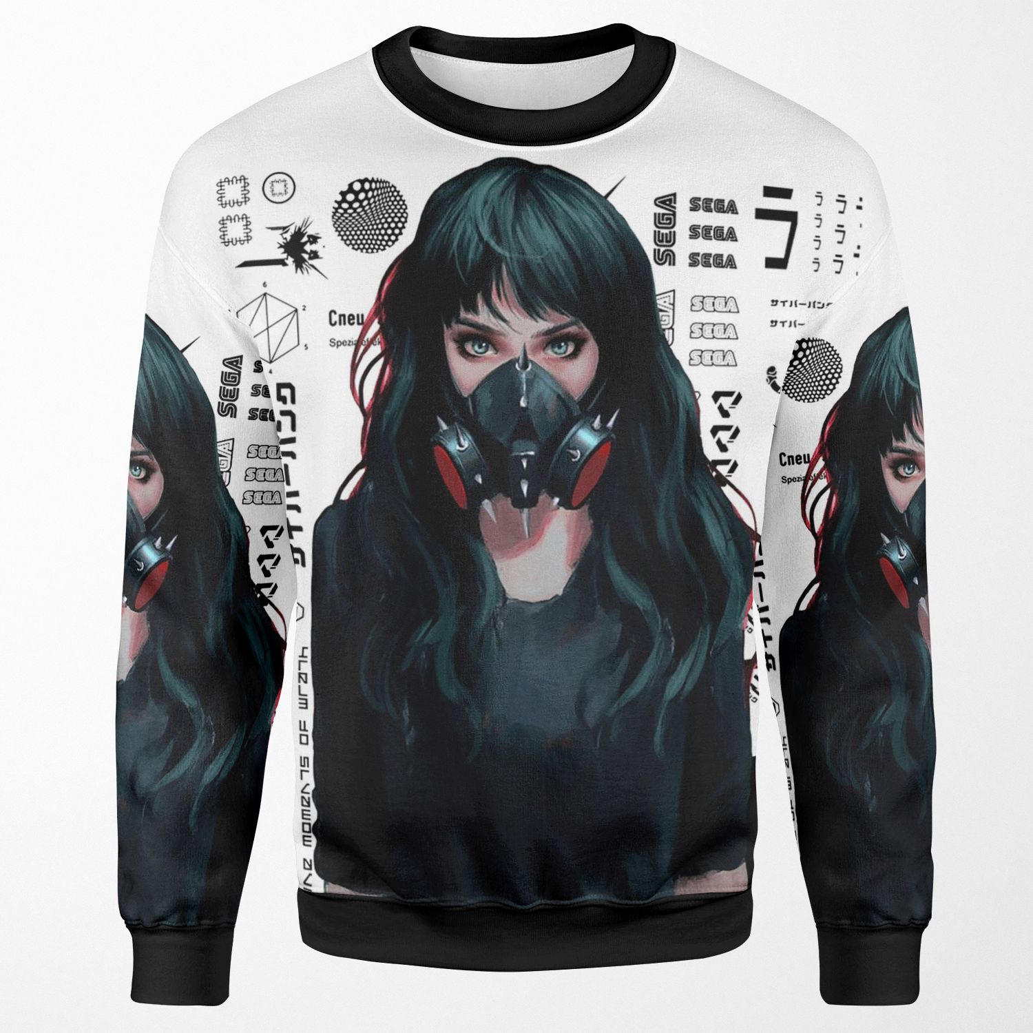 Cyberpunk Gamer Girl Design Patterns All-over-print Unisex Sweatshirt