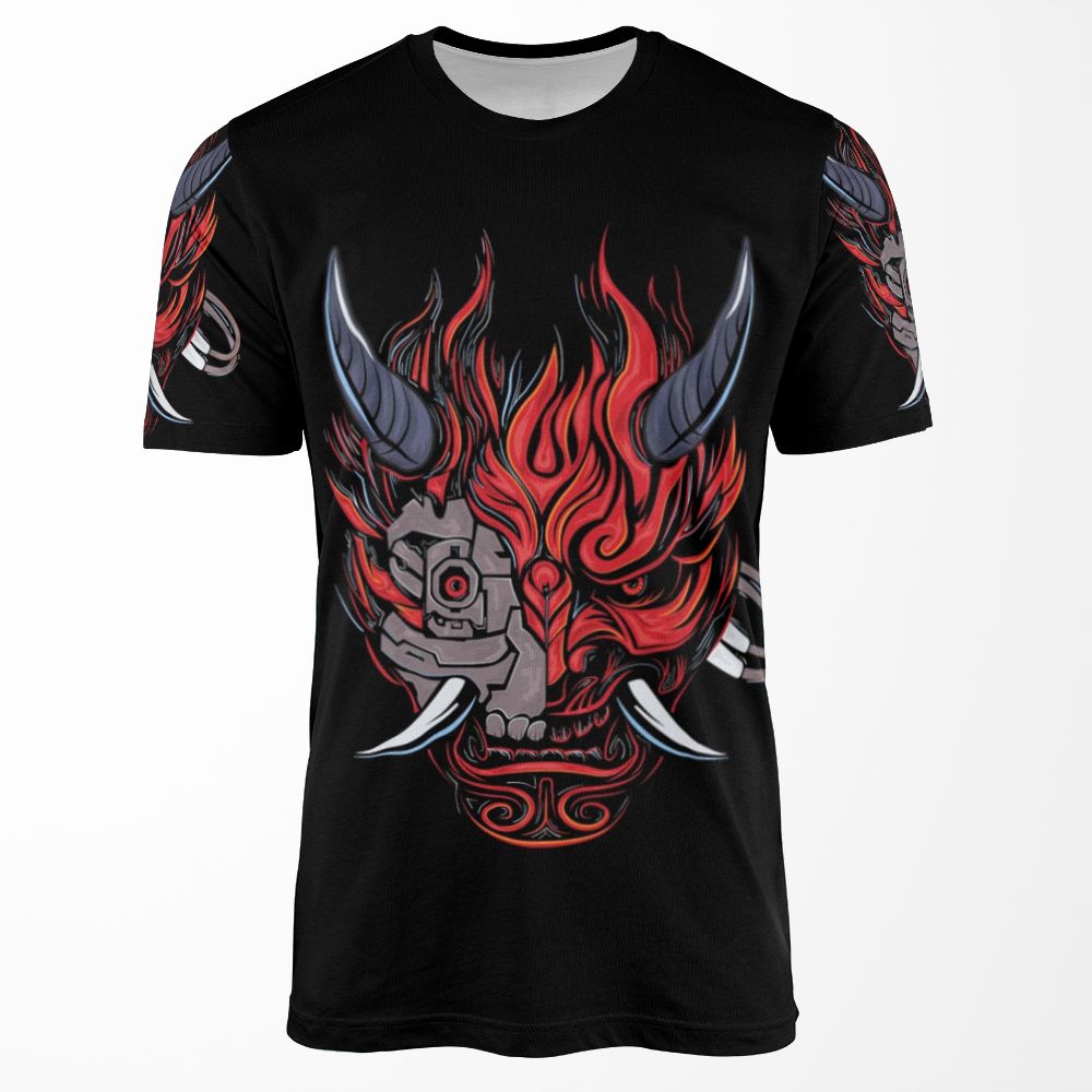 Cyberpunk Oni Demon All-over-print T-shirt