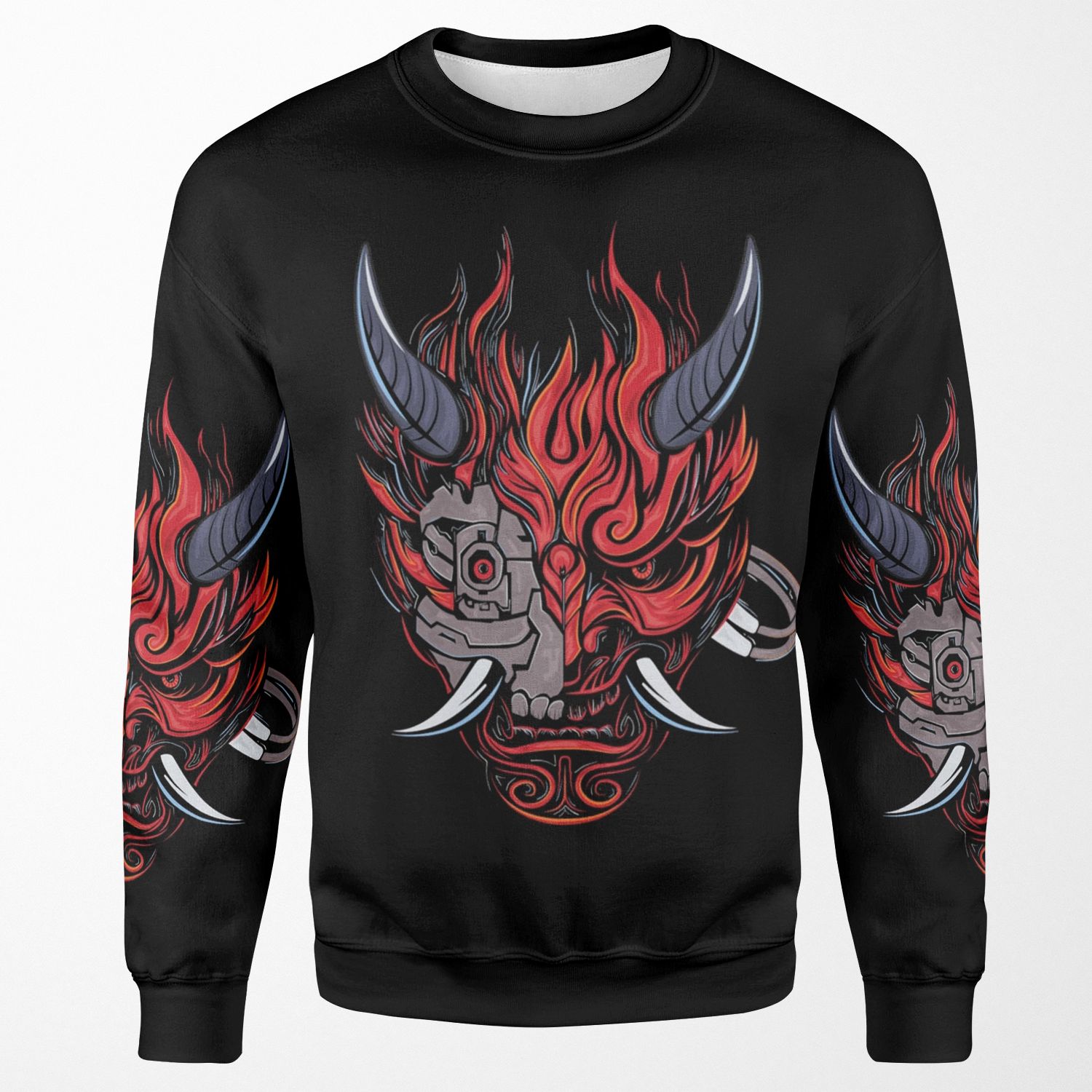 Cyberpunk Oni Demon All-over-print Unisex Sweatshirt