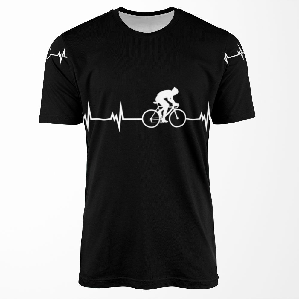 Cycling Heartbeat All-over-print T-shirt