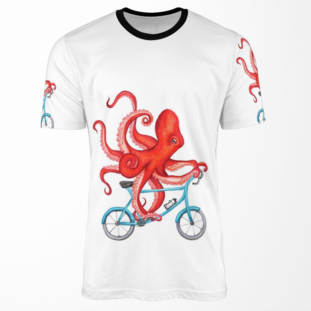 Cycling Octopus All-over-print T-shirt