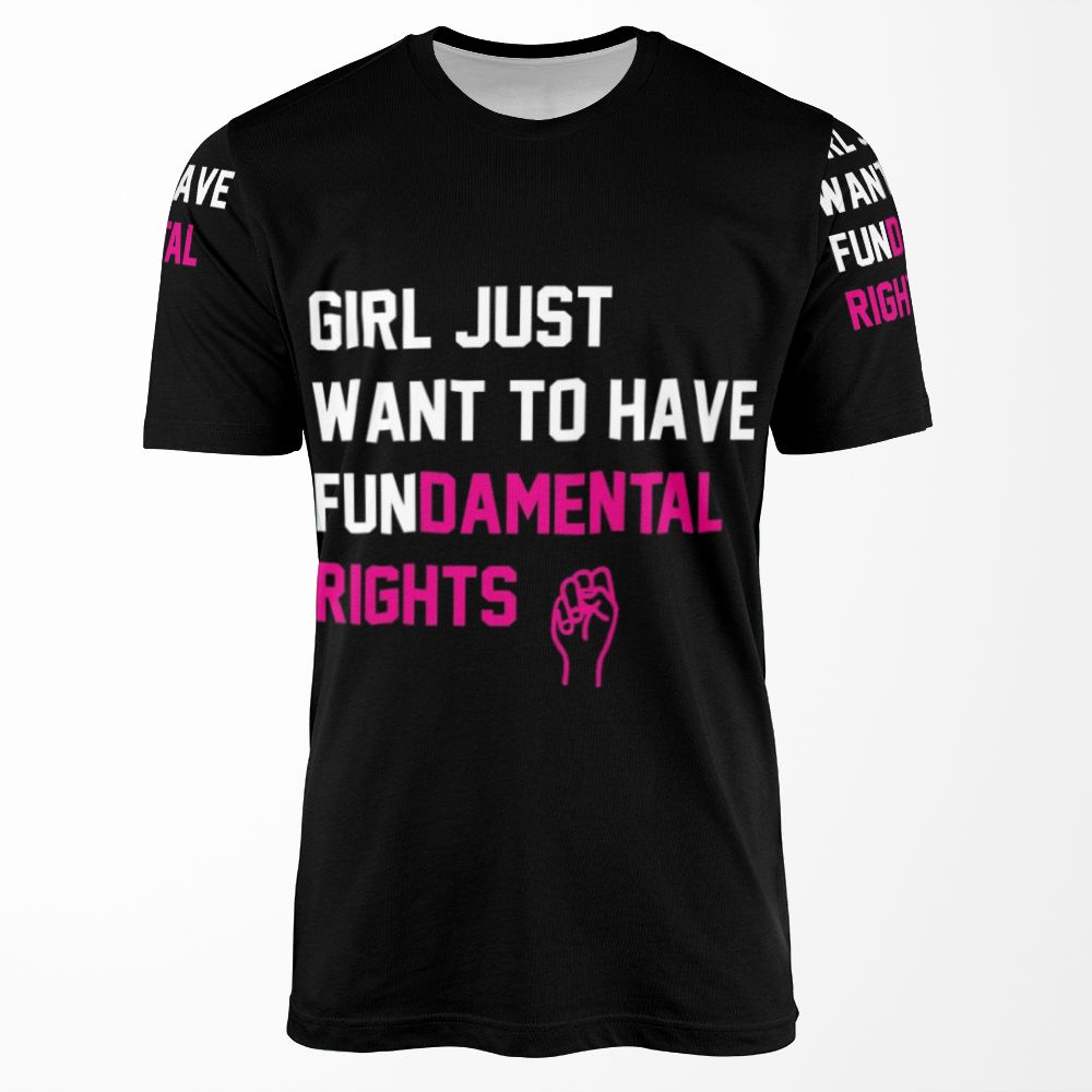 Cyndi Lauper S Official Girls Just Want To Have Fundamental Rights All-over-print T-shirt