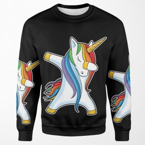 Dabbing Unicorn Shirt Cute Funny Unicorns T Shirt Gifts For Kids Girls Boys Women Men All-over-print Unisex Sweatshirt