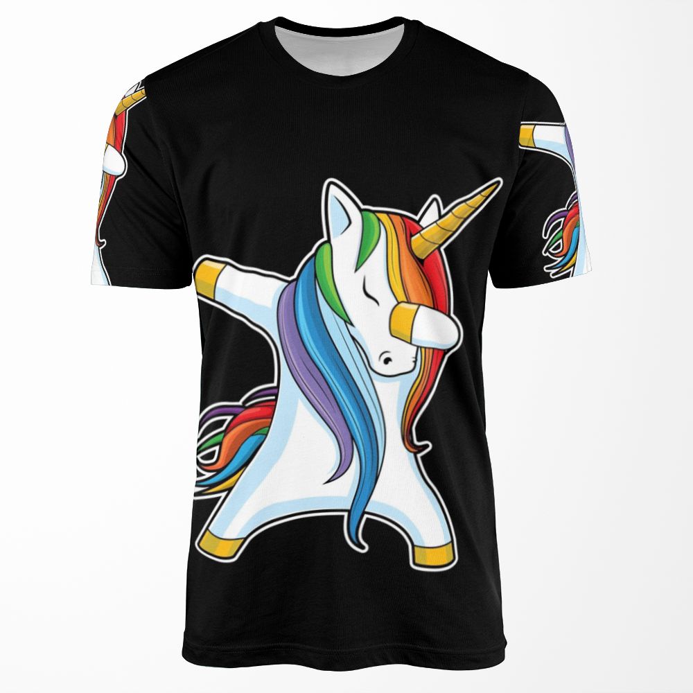 Dabbing Unicorn Shirt Cute Funny Unicornsgifts For Kids Girls Boys Women Men All-over-print T-shirt