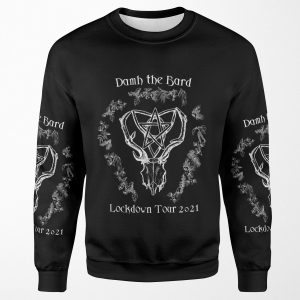 Damh The Bard Lockdown 21 White Image Transparent Background All-over-print Unisex Sweatshirt