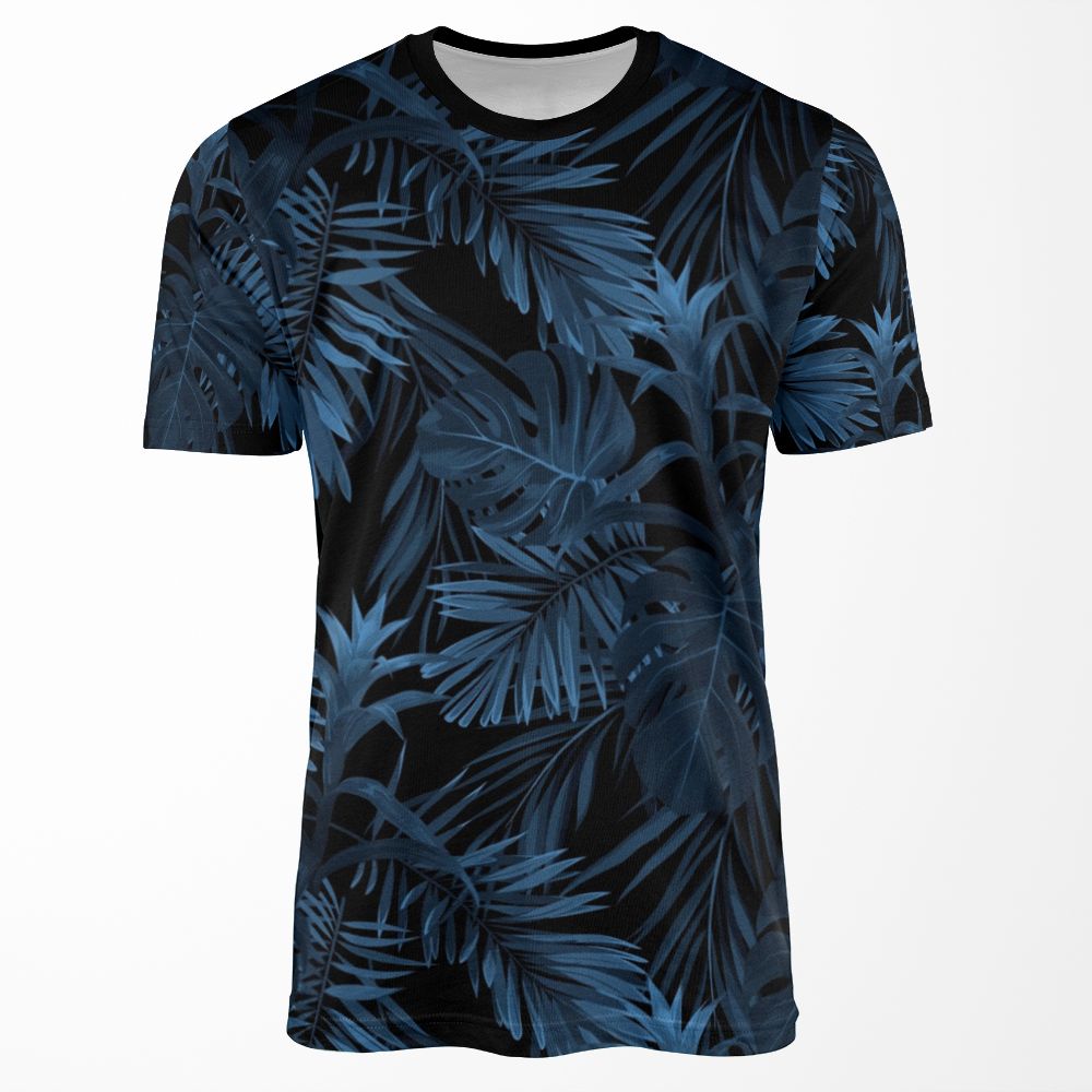 Dark Indigo Tropical All-over-print T-shirt
