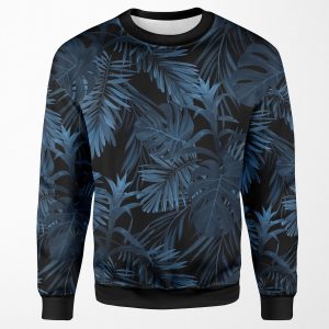 Dark Indigo Tropical All-over-print Unisex Sweatshirt
