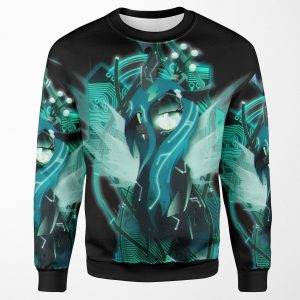 Dark Synthwave Cyberpunk Queen Chrysalis All-over-print Unisex Sweatshirt