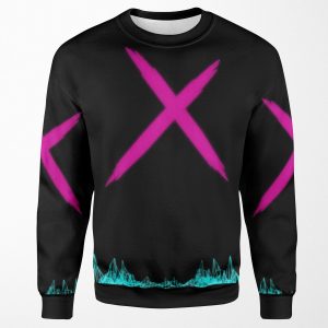 Dbd Trickster S Neon Night Shirt Pink Blue All-over-print Unisex Sweatshirt