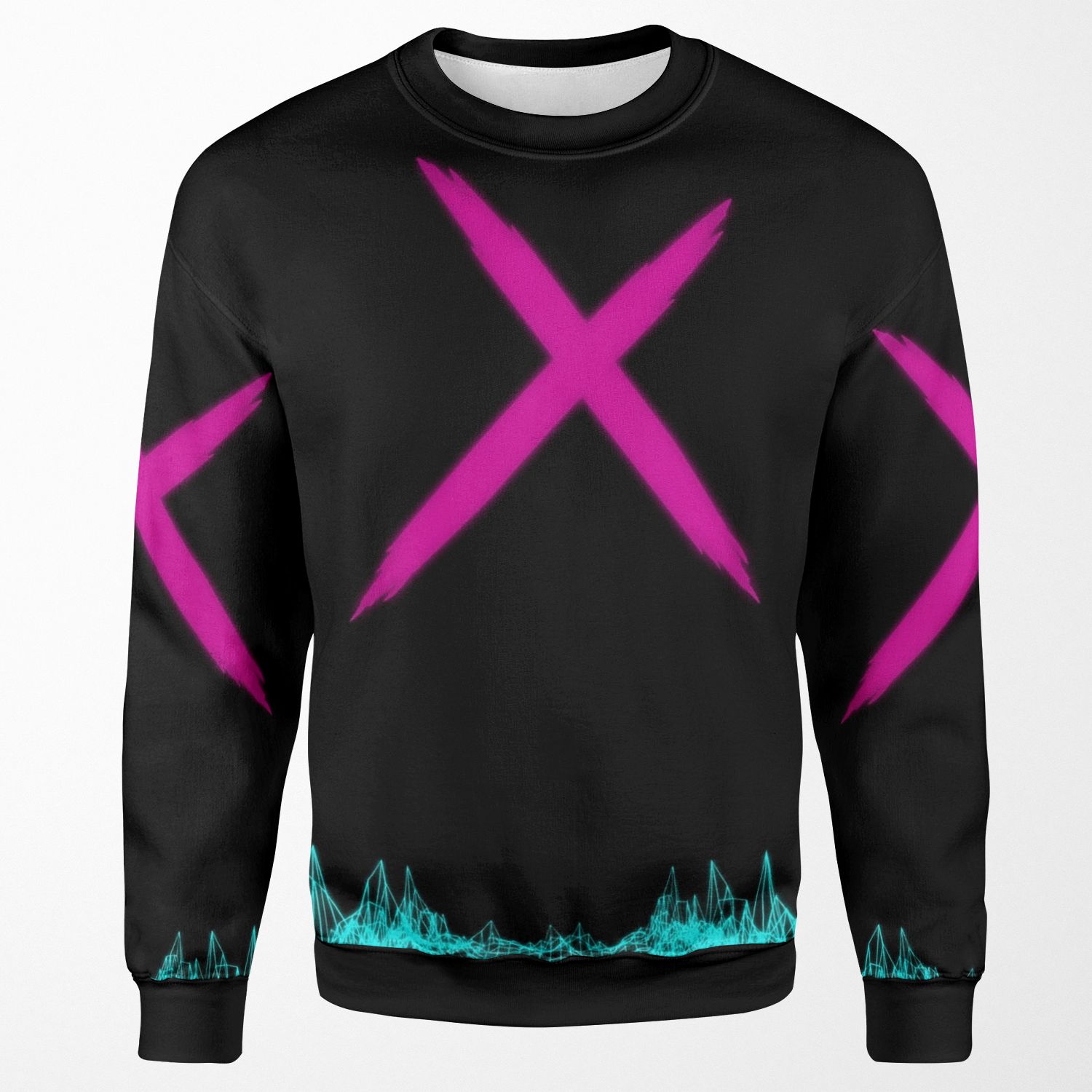 Dbd Trickster S Neon Night Shirt Pink Blue All-over-print Unisex Sweatshirt