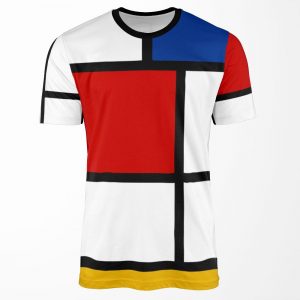 De Stijl 1 Mondrian Inspired All-over-print T-shirt