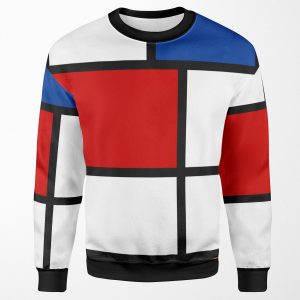 De Stijl 1 Mondrian Inspired All-over-print Unisex Sweatshirt