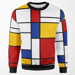 De Stijl 2 Mondrian Inspired All-over-print Unisex Sweatshirt