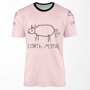 Death Metal Unicorn Crayon All-over-print T-shirt