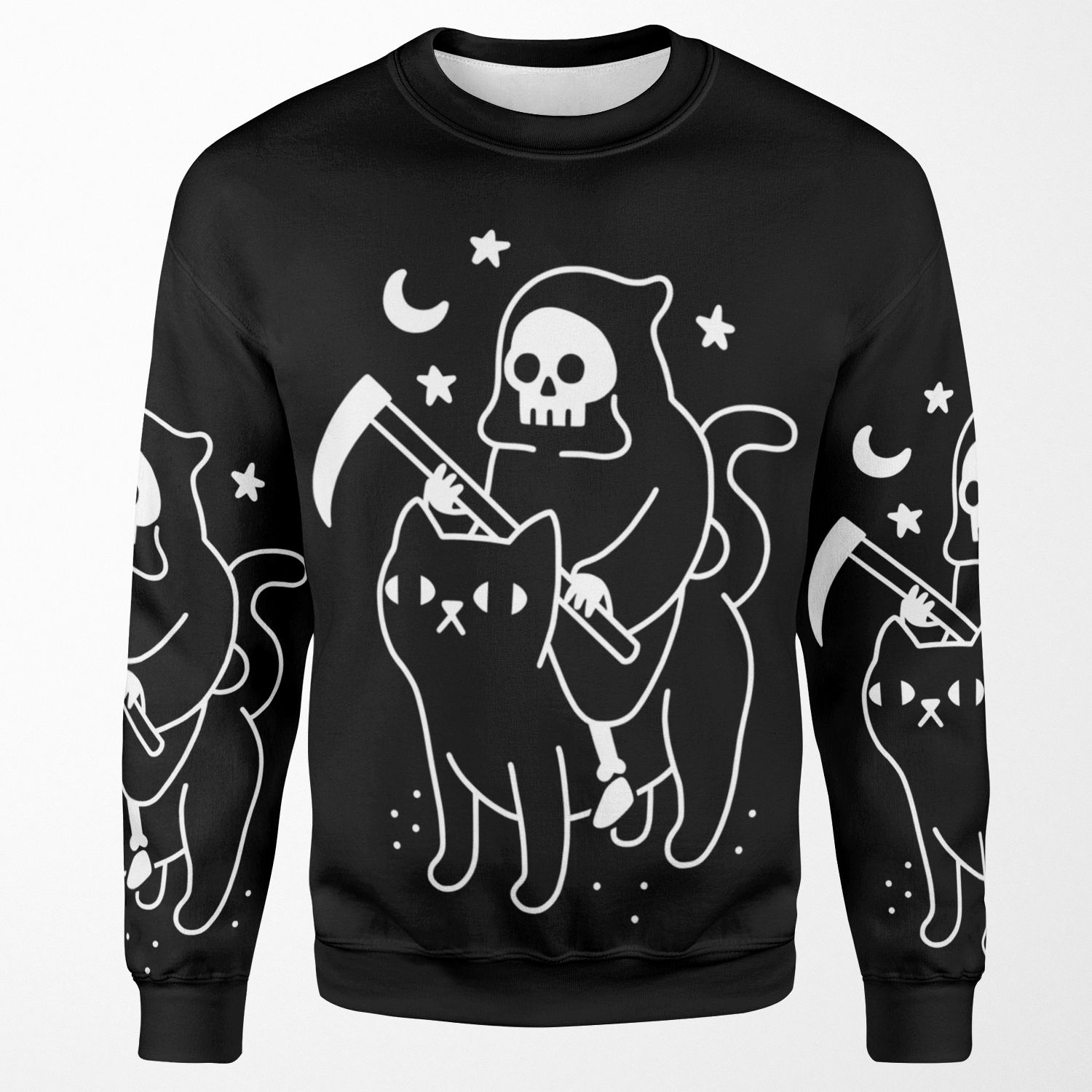 Death Rides A Black Cat All-over-print Unisex Sweatshirt
