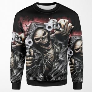 Death With Guns All-over-print Unisex Sweatshirt