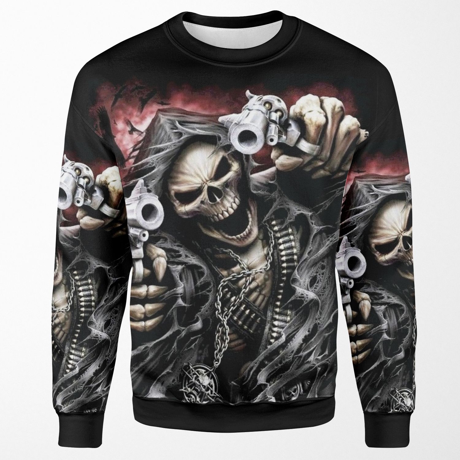 Death With Guns All-over-print Unisex Sweatshirt