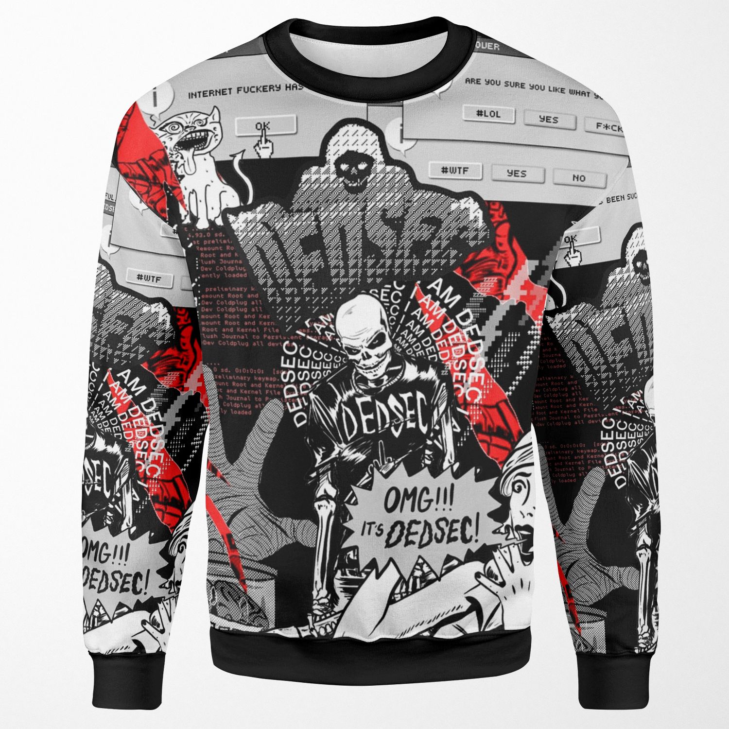 Dedsec Design 1 All-over-print Unisex Sweatshirt