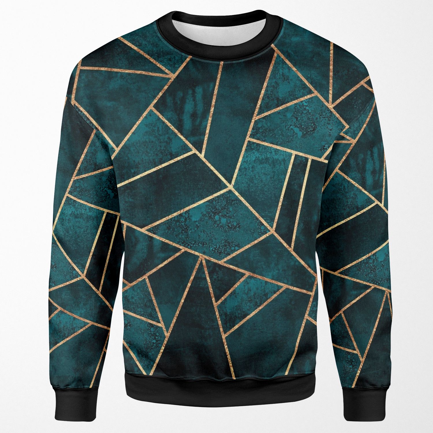Deep Teal Stone All-over-print Unisex Sweatshirt