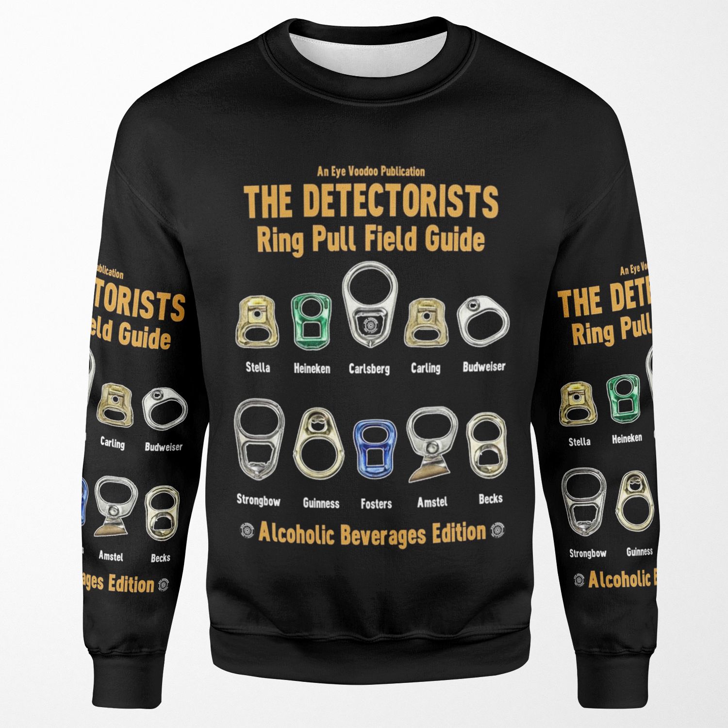Detectorists Ring Pull Field Guide Booze Edition Eye Voodoo All-over-print Unisex Sweatshirt