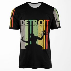 Detroit Spirit Of Detroit Retro Vintage Distressed Design All-over-print T-shirt
